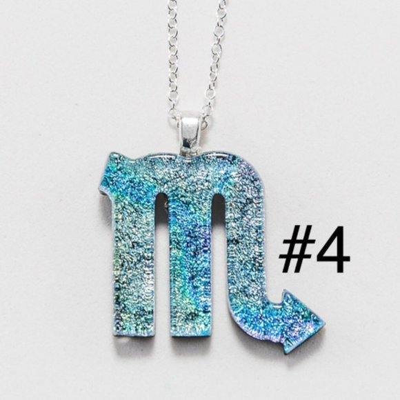 Scorpio Zodiac Necklace - Fused Glass Scorpio Pendant - Spiritual Jewelry - Picture 5 of 8